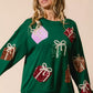 BiBi Sequin Christmas Gift Box Embroideries Pullover - DAVERRI FASHIONS