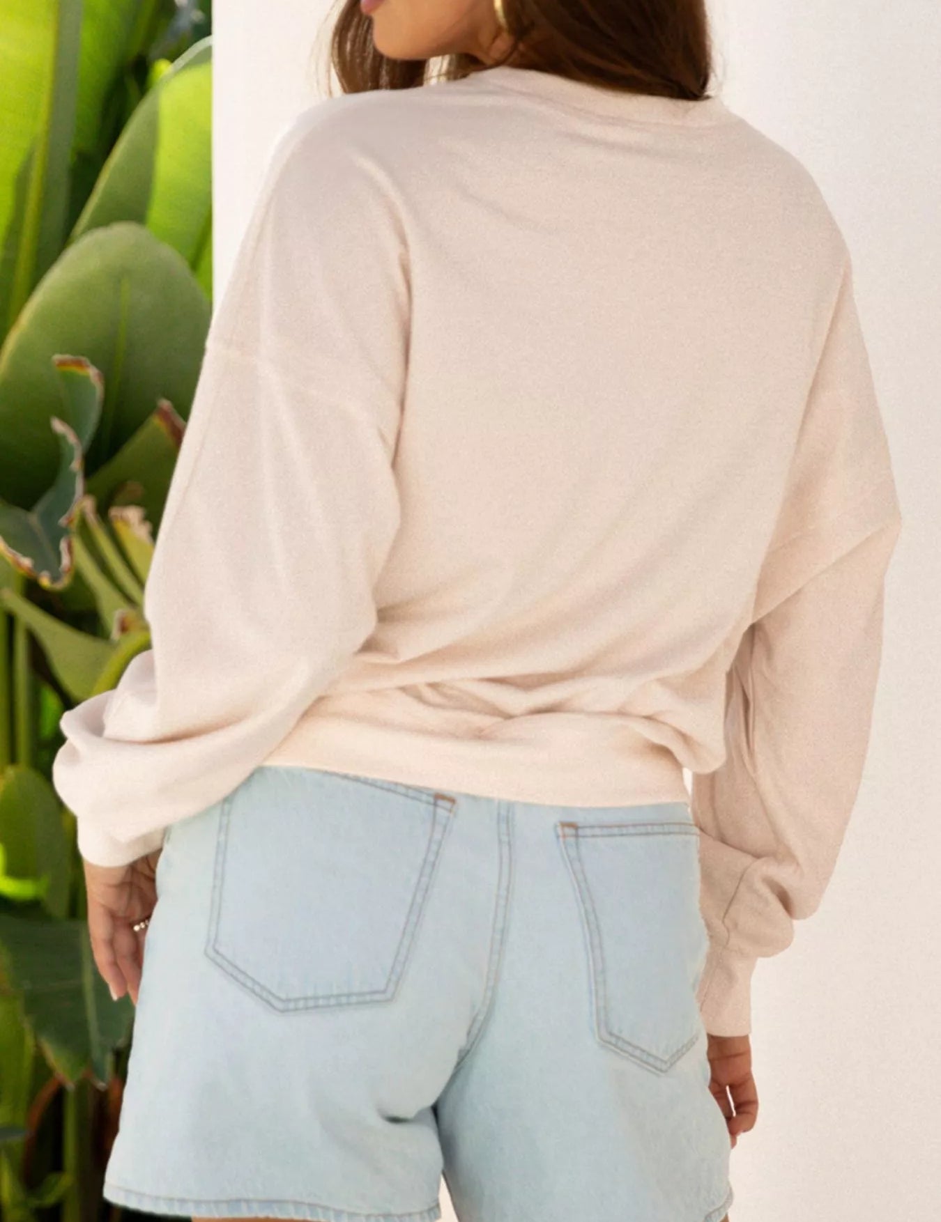 Flower Patch Drop Shoulder Sweatshirt | Tops Daverri Fashions