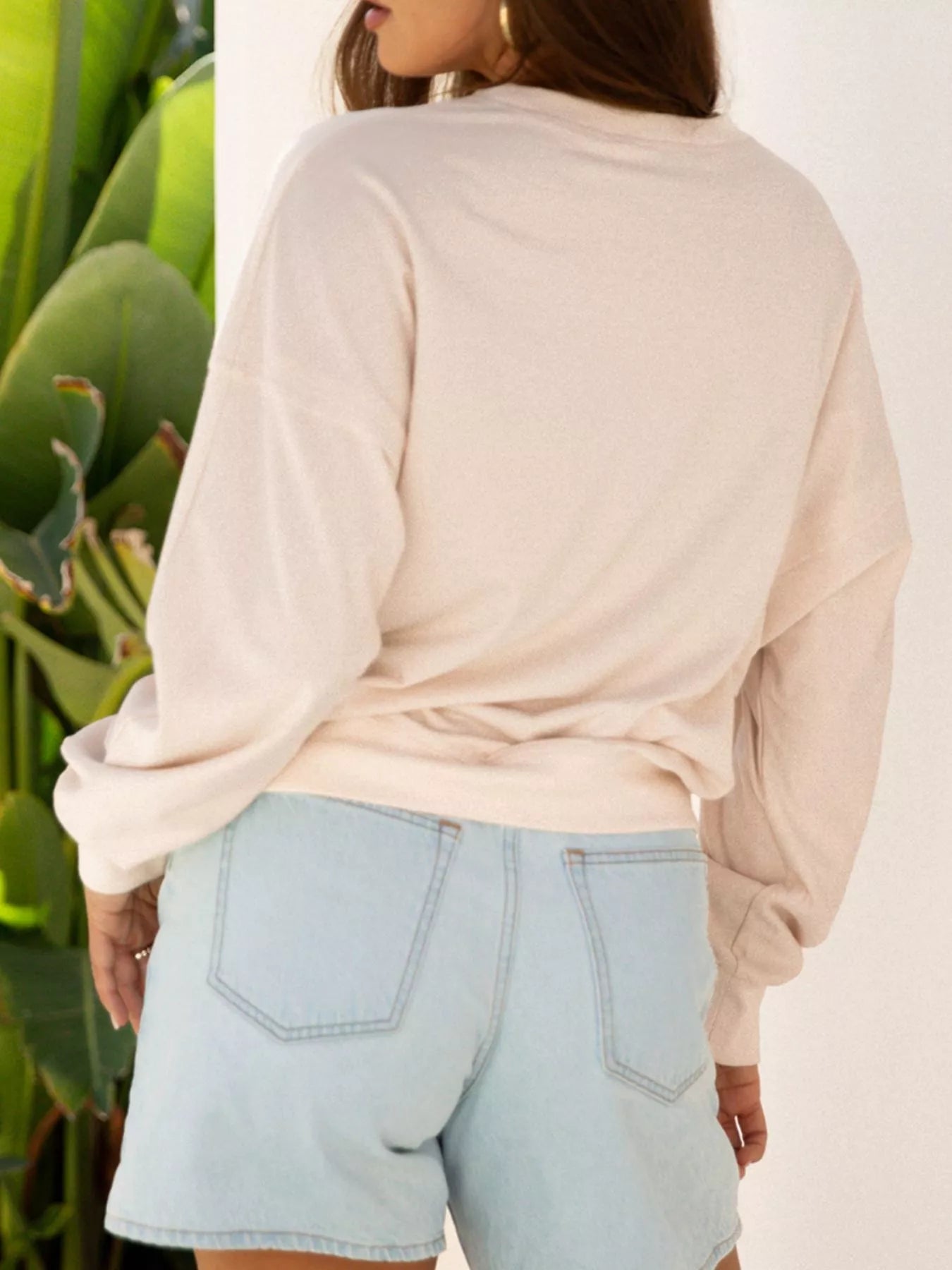 Flower Patch Drop Shoulder Sweatshirt | Tops Daverri Fashions