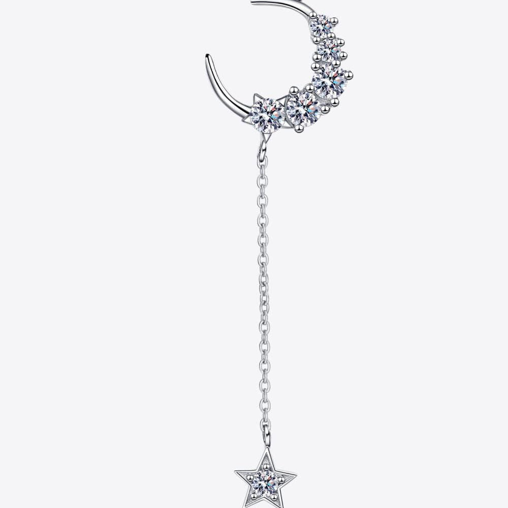 Star & Moon Moissanite Necklace - DAVERRI FASHIONS