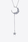Star & Moon Moissanite Necklace - DAVERRI FASHIONS