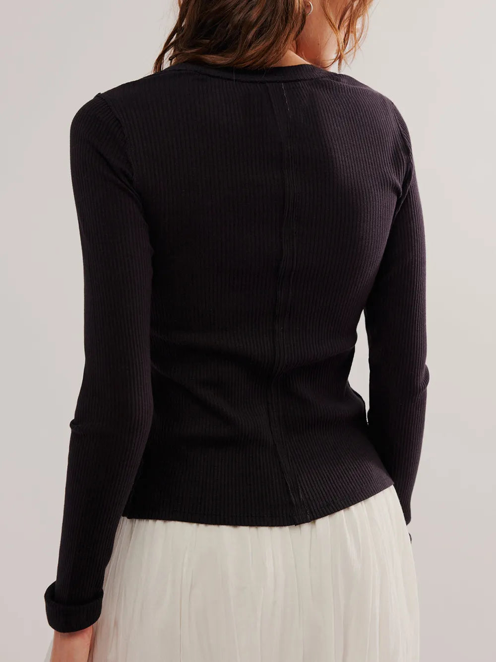 Button Up Round Neck Long Sleeve Cardigan | Cardigans Daverri Fashions