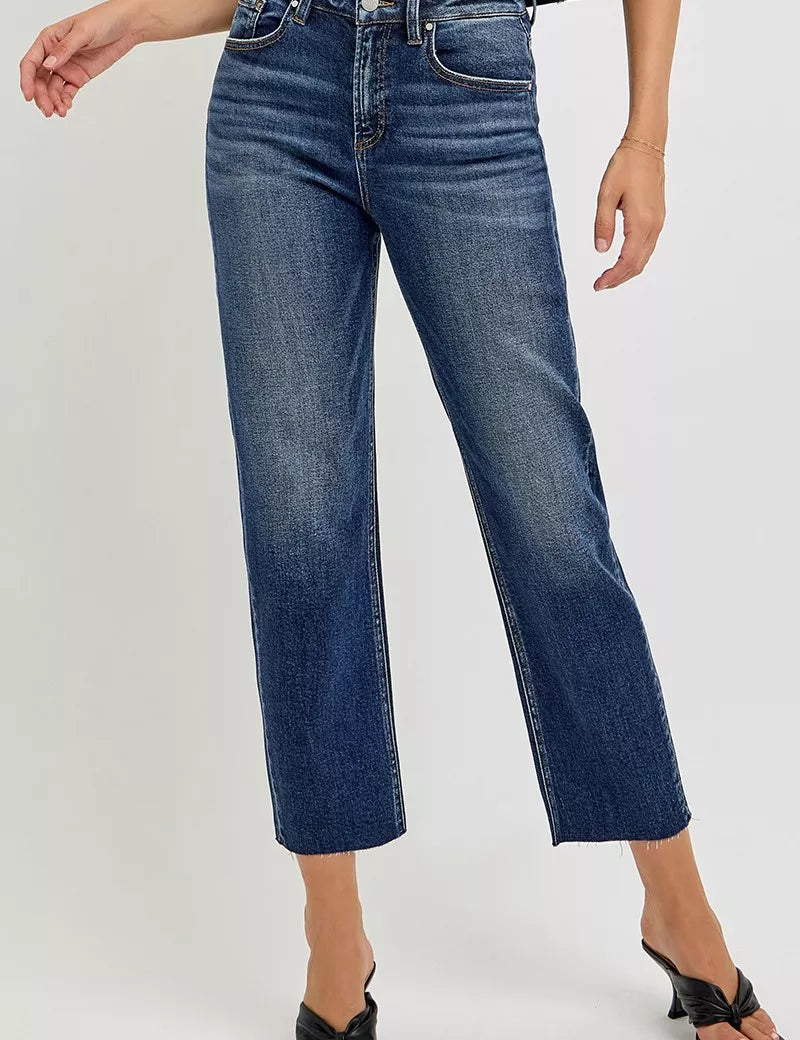 RISEN High Rise Slim Barrel Jeans | Jeans Daverri Fashions