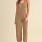 MABLE Sleeveless Knit Crop Jumpsuit with Pockets - DAVERRI FASHIONS