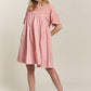 ADORA Round Neck Half Sleeve Babydoll Dress Babydoll Dresses