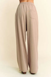 Davi & Dani Rhinestone Drawstring Wide Leg Pants | Pants Daverri Fashions