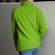 Loose Fit Mock Turtleneck Sweater | Sweaters Daverri Fashions
