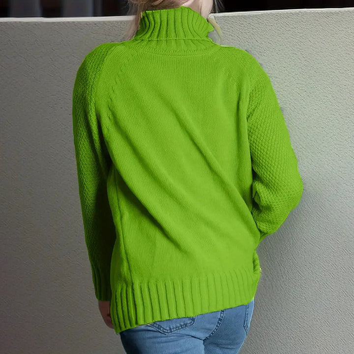 Loose Fit Mock Turtleneck Sweater | Sweaters Daverri Fashions