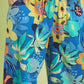 Umgee floral print wide-leg pants in vibrant blue with bold blossoms