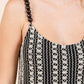 GeeGee Plus Size Striped Scoop Neck Beaded Strap Maxi Cami Dress Cami Dresses