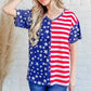 And The Why American Flag Short Sleeve Top - DAVERRI FASHIONS