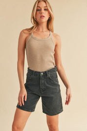 Aemi + Co Scoop Neck Ribbed Tank | Daverri Fashions