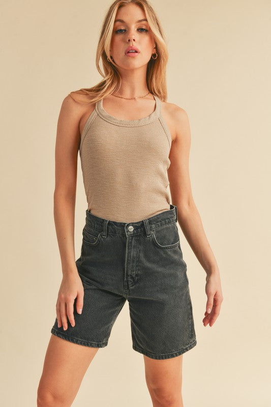 Aemi + Co Scoop Neck Ribbed Tank