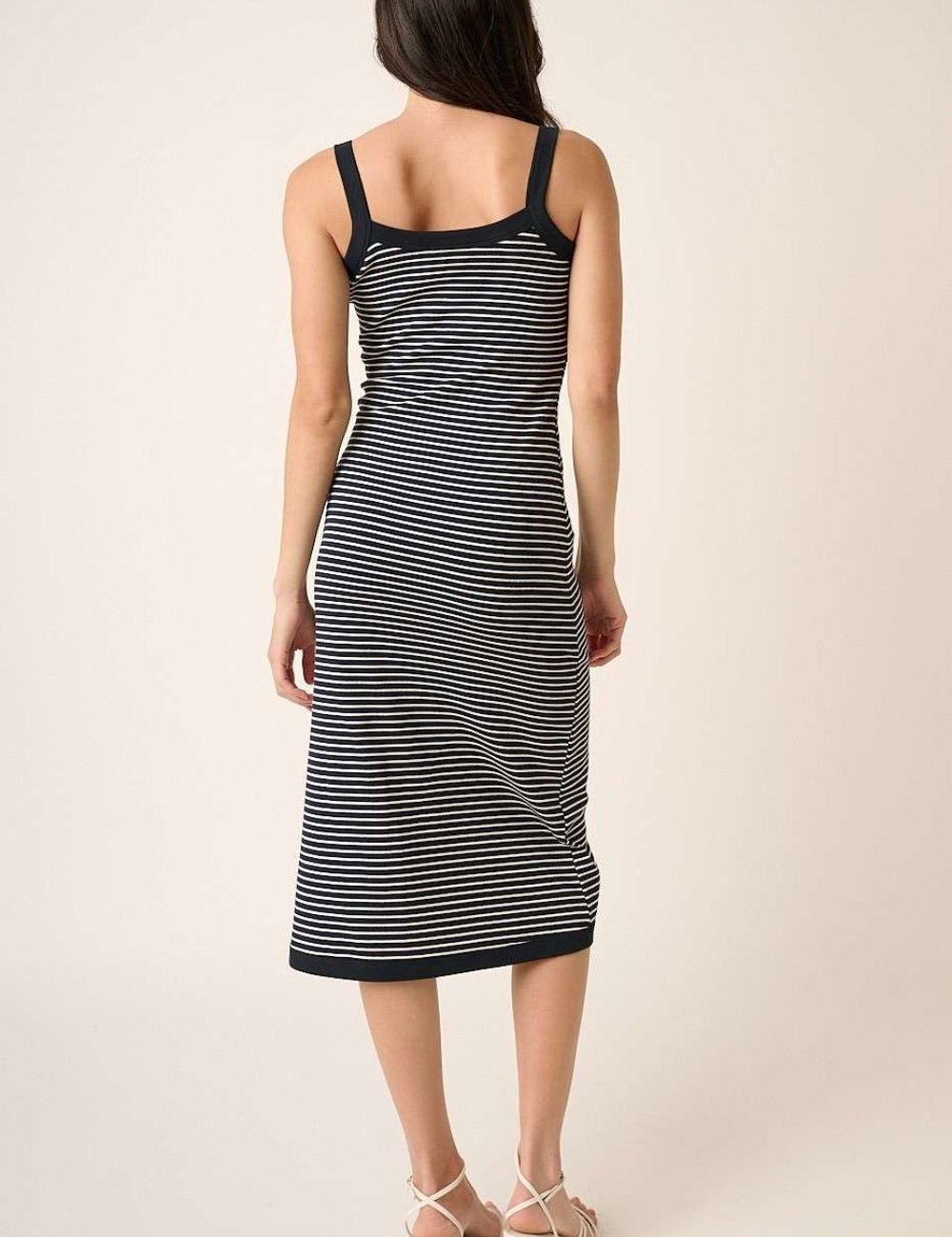 Mittoshop Contrast Striped Midi Cami Dress