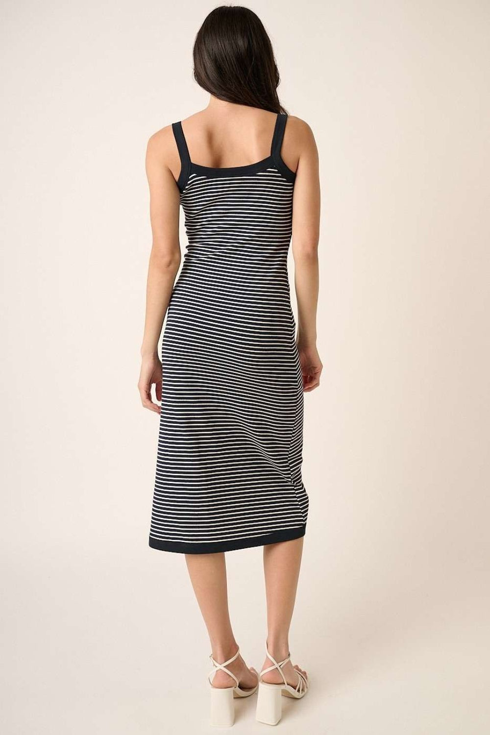 Mittoshop Contrast Striped Midi Cami Dress Cami Dresses