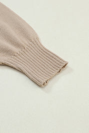 Floral Round Neck Drop Shoulder Sweater | Sweaters Daverri Fashions