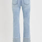 RISEN High Rise Straight Cuffed Relaxed Jeans Jeans