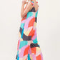 And The Why Tied Shoulder Straps Wide-Leg Geo Print Jumpsuit Jumpsuits