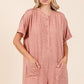 Mittoshop Button Detail Short Sleeve Wide Leg Jumpsuit