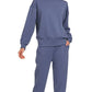 Zenana Scuba Crewneck Pullover & Joggers 2 Pieces Set Indigo - DAVERRI FASHIONS