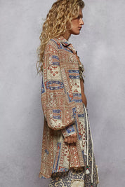 POL Printed Button Down Balloon Sleeve Shirt | Shirts Daverri Fashions