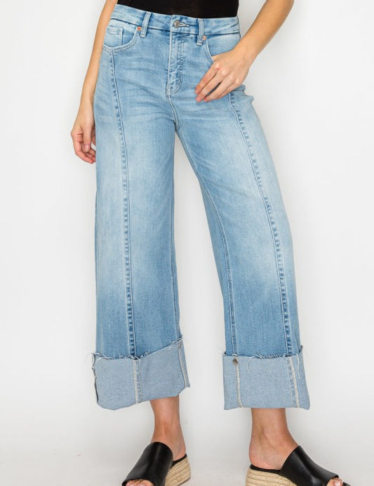 Artemis Vintage Inseam Transform Mid Rise Wide Leg Jeans | Jeans Daverri Fashions