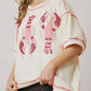 Sequin Lobster Half Sleeve T-Shirt - DAVERRI FASHIONS