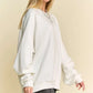 Davi & Dani Round Neck Raglan Sleeve Sweatshirt Sweatshirts