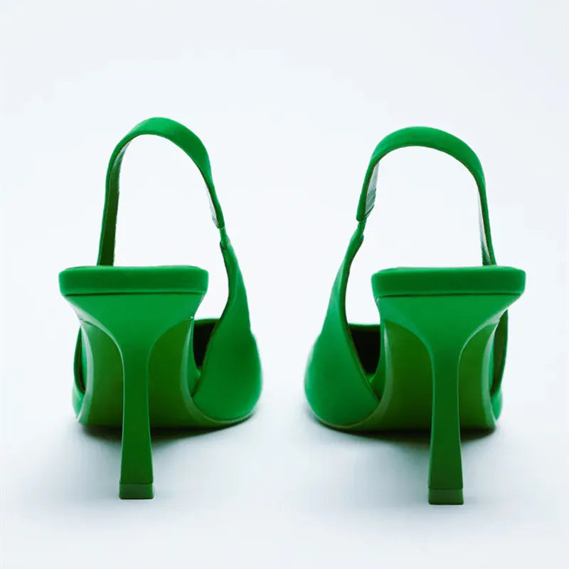 Point Toe Slingback Pumps | Heels Daverri Fashions