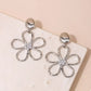 Alloy Flower Drop Earrings - DAVERRI FASHIONS