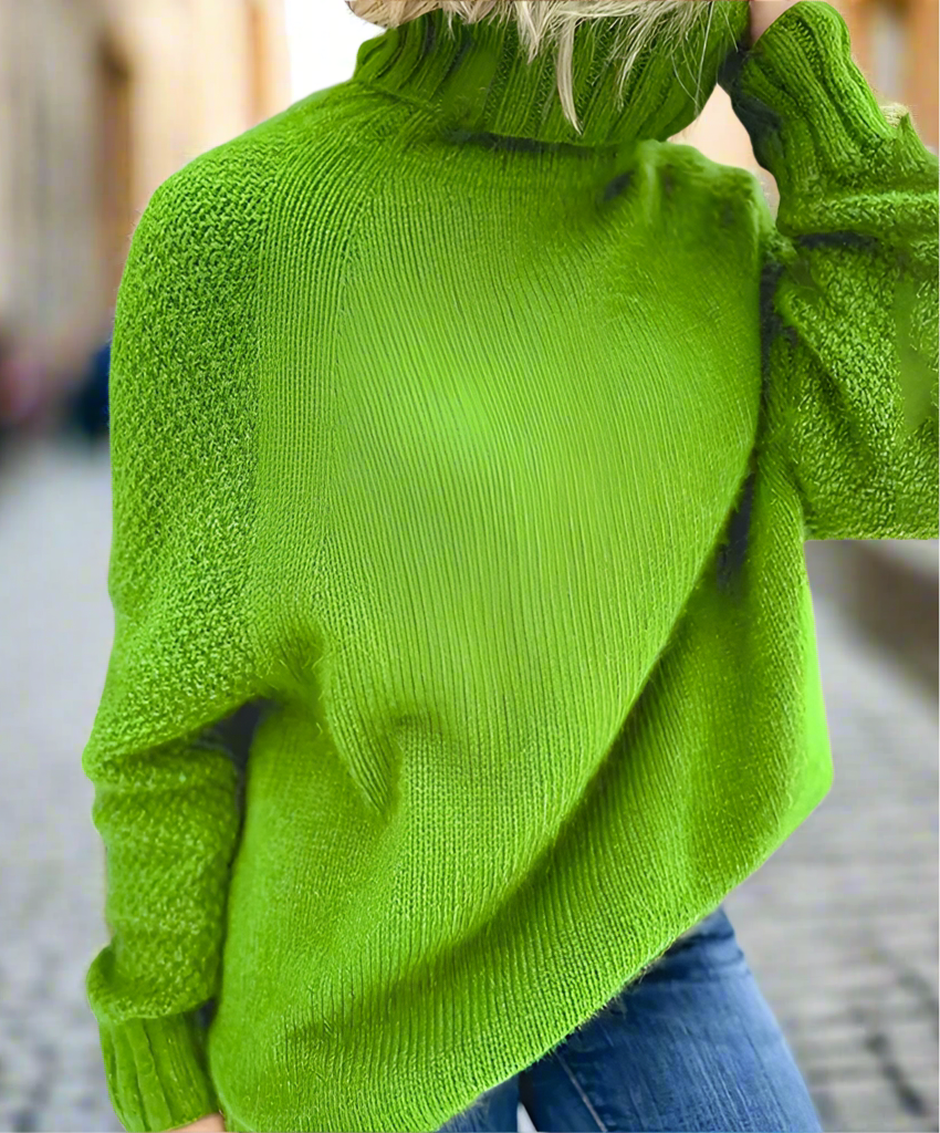Loose Fit Mock Turtleneck Sweater | Sweaters Daverri Fashions