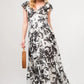 And The Why Ruffled Sleeve Tiered Floral Print Maxi Dress - DAVERRI FASHIONS