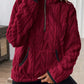 Cozy Sherpa Half Zip Sweatshirt - DAVERRI FASHIONS