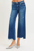 RISEN High Rise Crop Wide Leg Jeans - DAVERRI FASHIONS