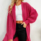 Open Front Dropped Shoulder Cardigan - DAVERRI FASHIONS