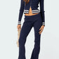 Zip Up Long Sleeve Top and Pants Set - DAVERRI FASHIONS