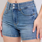 Judy Blue Full Size High Rise Tummy Control Denim Shorts Plus Size - DAVERRI FASHIONS