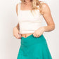 VERY J Crossover Waist Active Skirt with Short Liner
