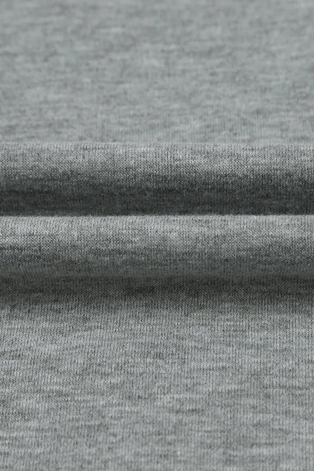 Gray heathered Drawstring Quarter Snap Cap Sleeve Hoodie fabric texture