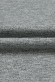 Gray heathered Drawstring Quarter Snap Cap Sleeve Hoodie fabric texture