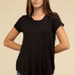 Flowy Round Hem Rayon Short Sleeve Top T-Shirts
