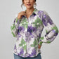 Daverri Fashions Floral Print Long Sleeve Shirt - DAVERRI FASHIONS