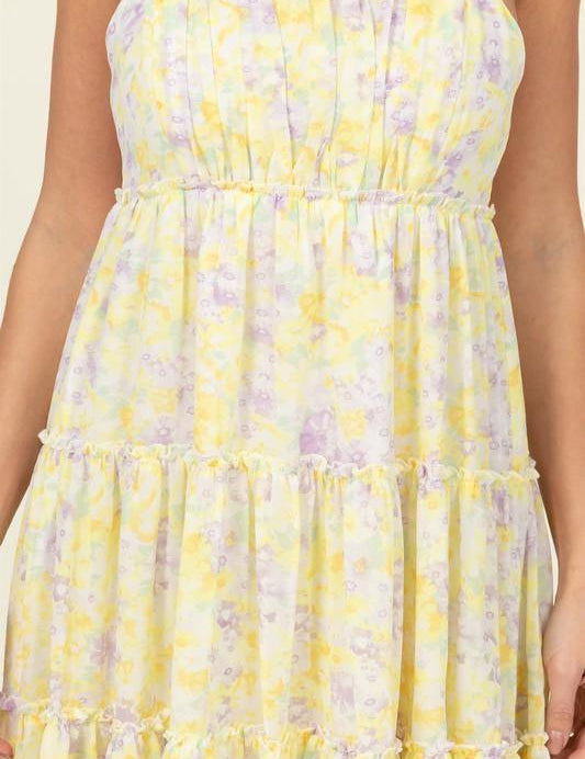 Flirty Floral Tie-Strap Midi Dress Midi Dresses