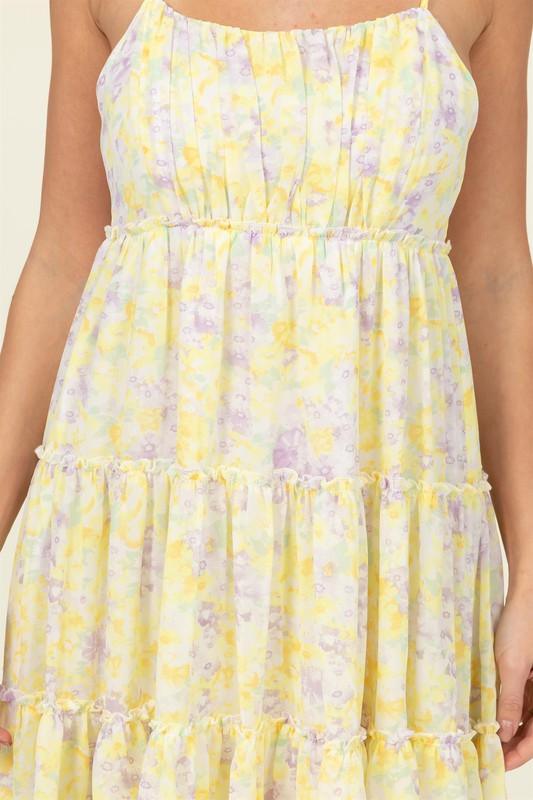 Flirty Floral Tie-Strap Midi Dress Midi Dresses