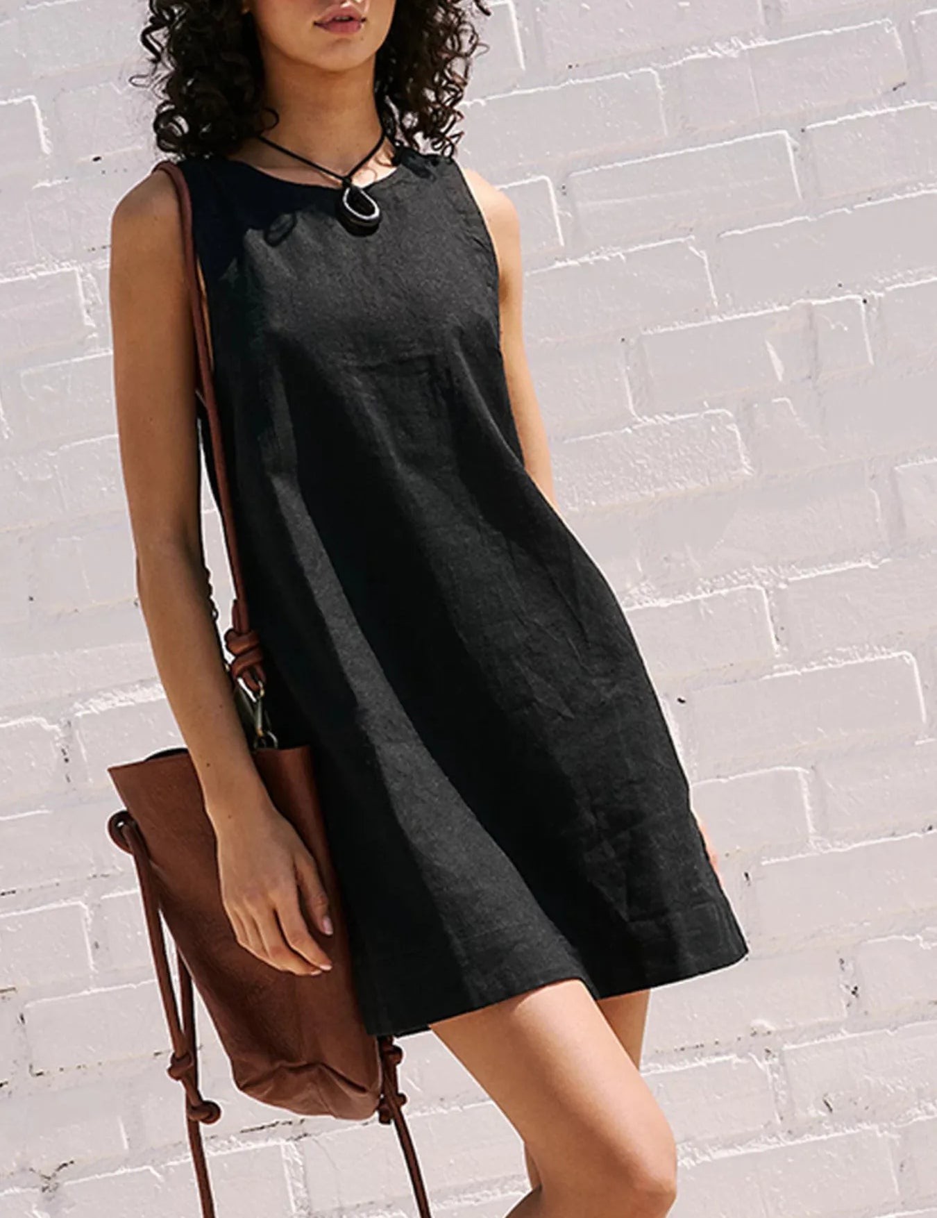 Black Backless Sleeveless Denim Mini Dress | Mini Dresses Daverri Fashions