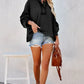 Exposed Seam Long Sleeve Hoodie - DAVERRI FASHIONS
