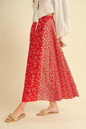 Aemi + Co Floral Elastic Waist Maxi Skirt | Maxi Skirts Daverri Fashions