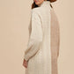Annie Wear Color Block Turtleneck Sweater Dress Knee Length Dresses