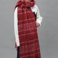 Fringe Plaid Thermal Scarf - DAVERRI FASHIONS