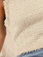 SO ME Tweed Knit Sweater Vest Top | Sweater Vests Daverri Fashions
